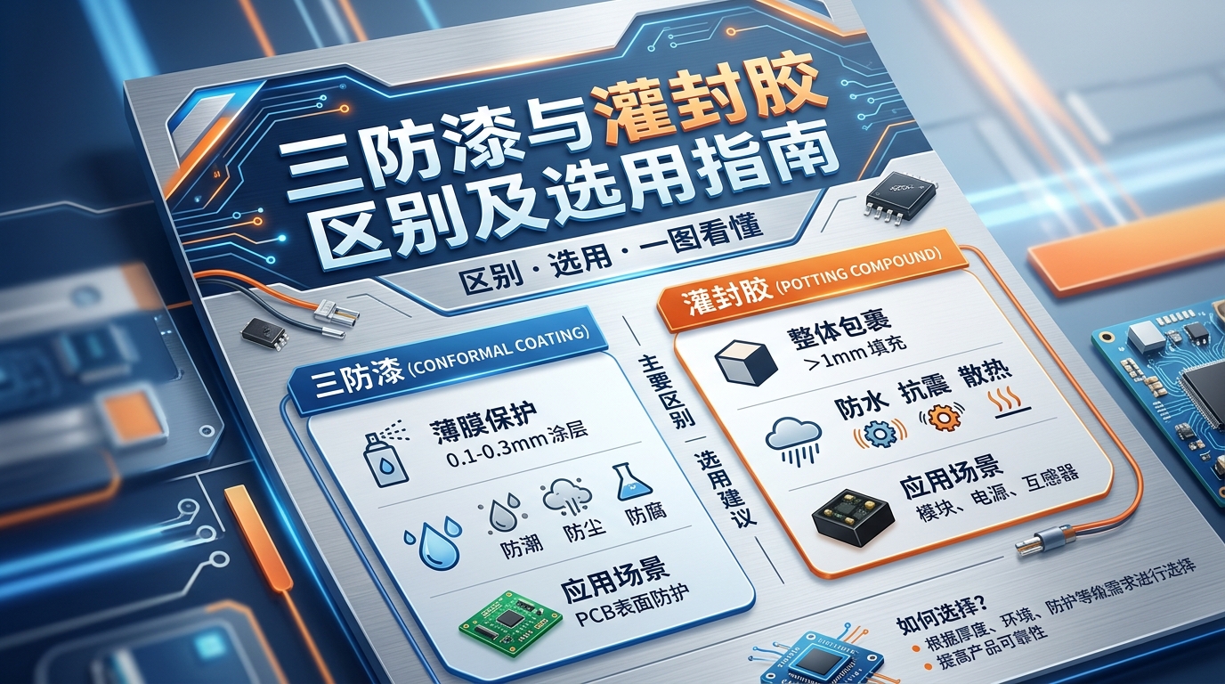 三防漆与灌封胶的区别与应用边界