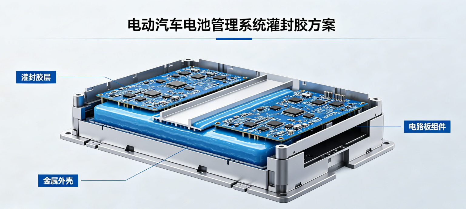 电动汽车电池管理系统灌封胶方案 |铬锐特实业