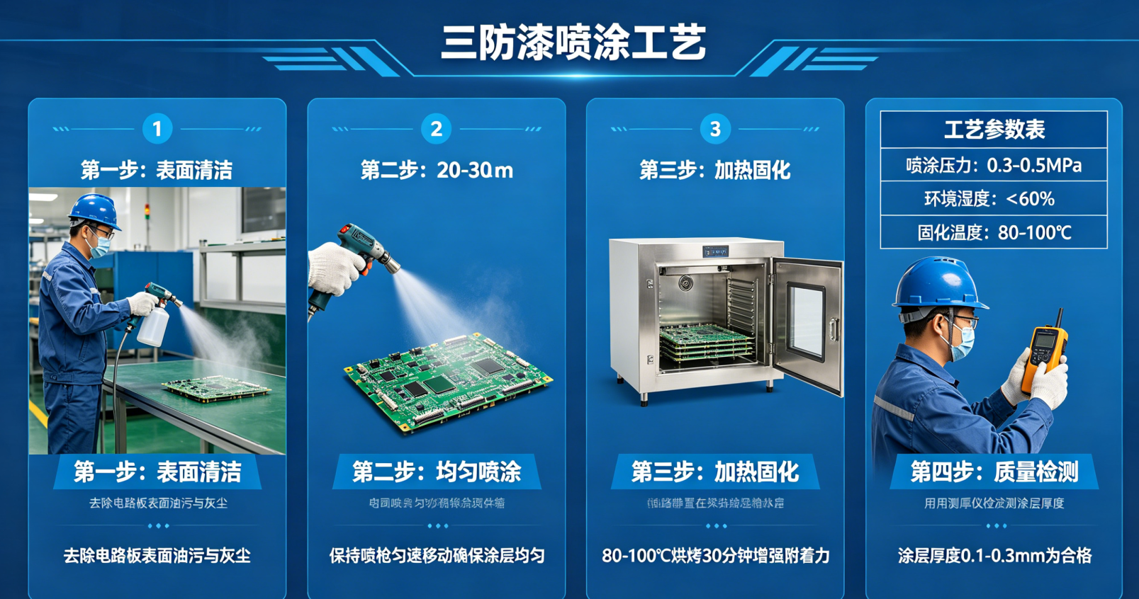 三防漆喷涂工艺全流程：从设备到参数设置 |铬锐特实业
