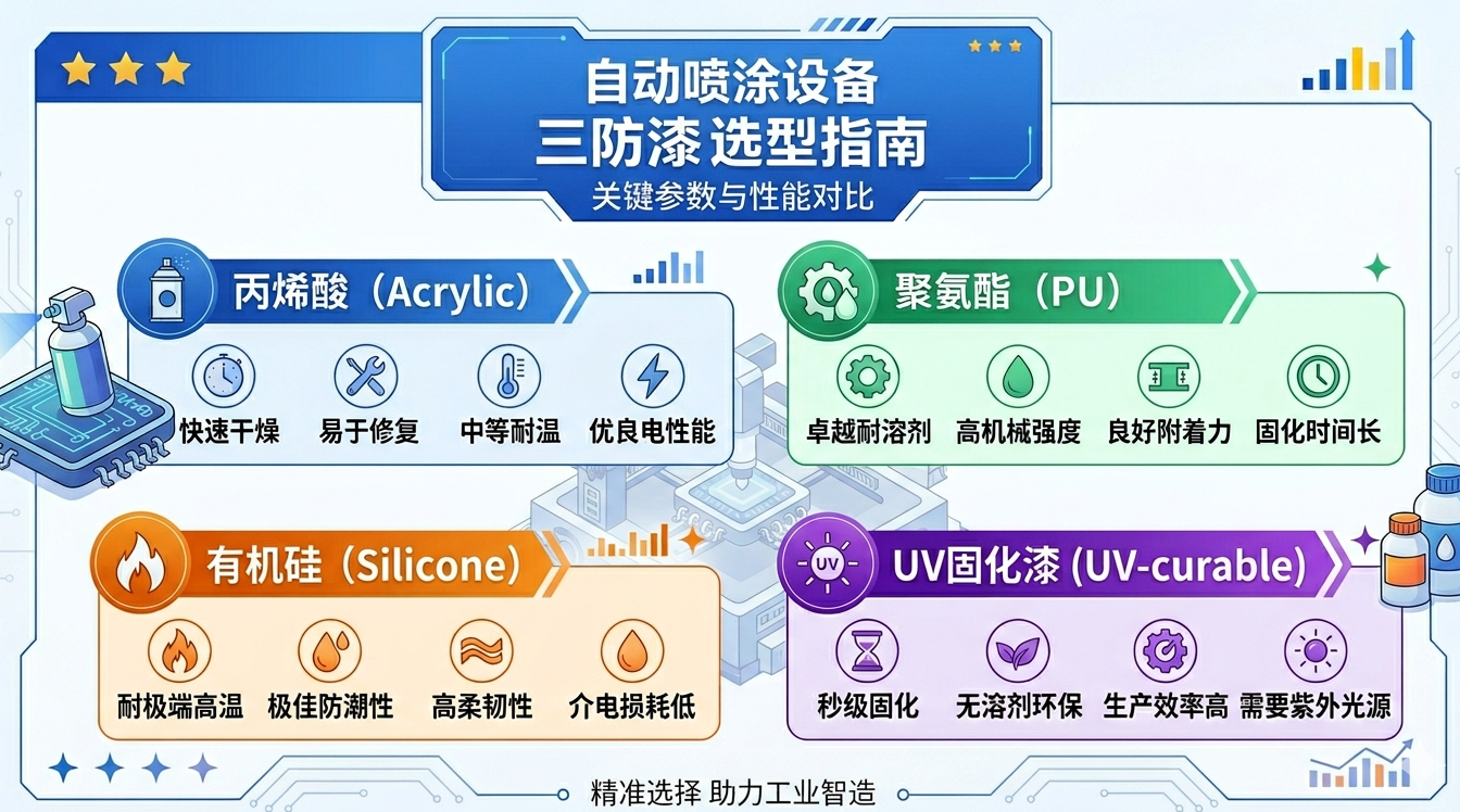 三防漆在自动喷涂设备上的选择指南 |铬锐特实业
