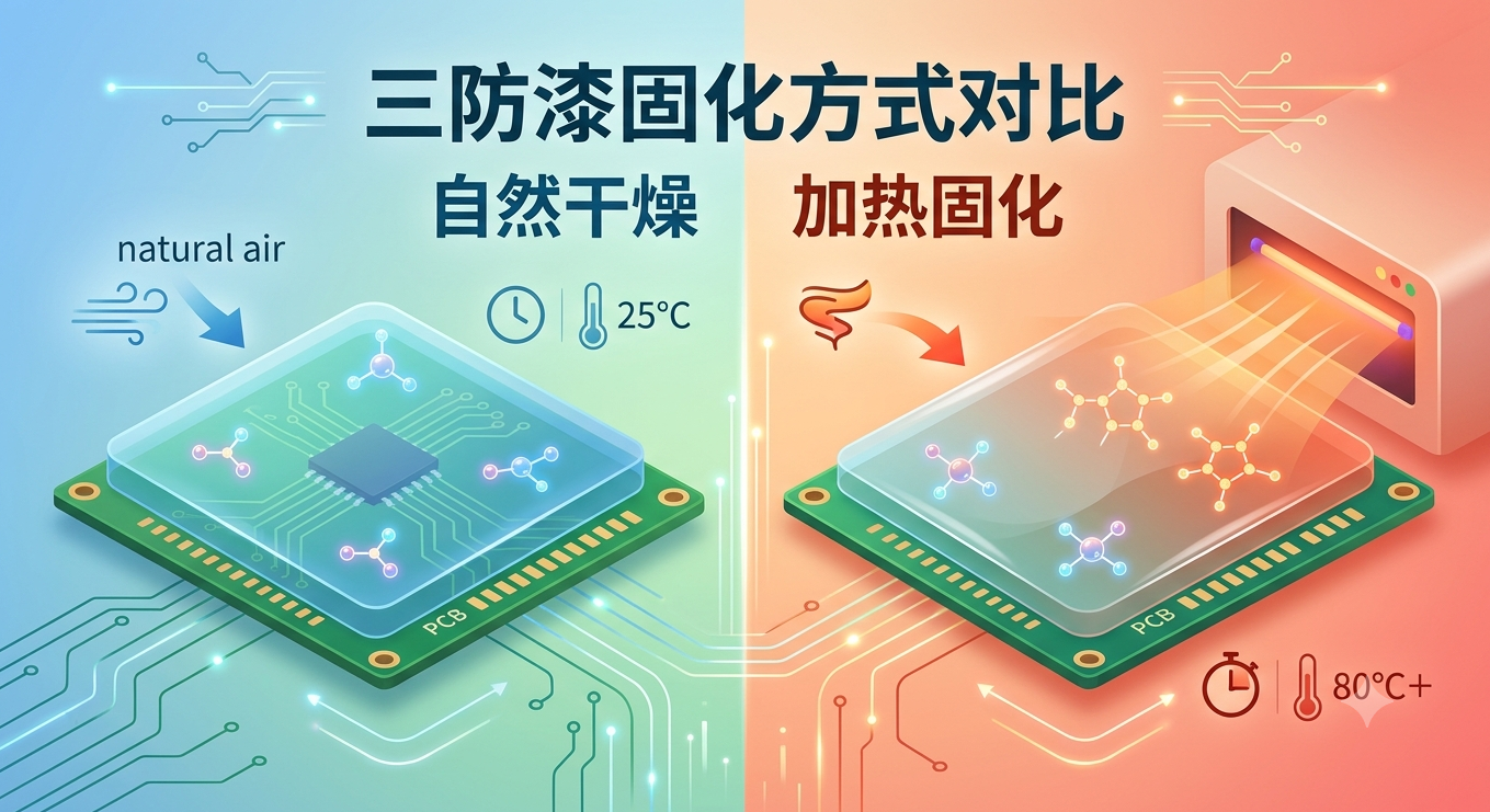 三防漆固化方式对比：自然干燥 vs 加热固化