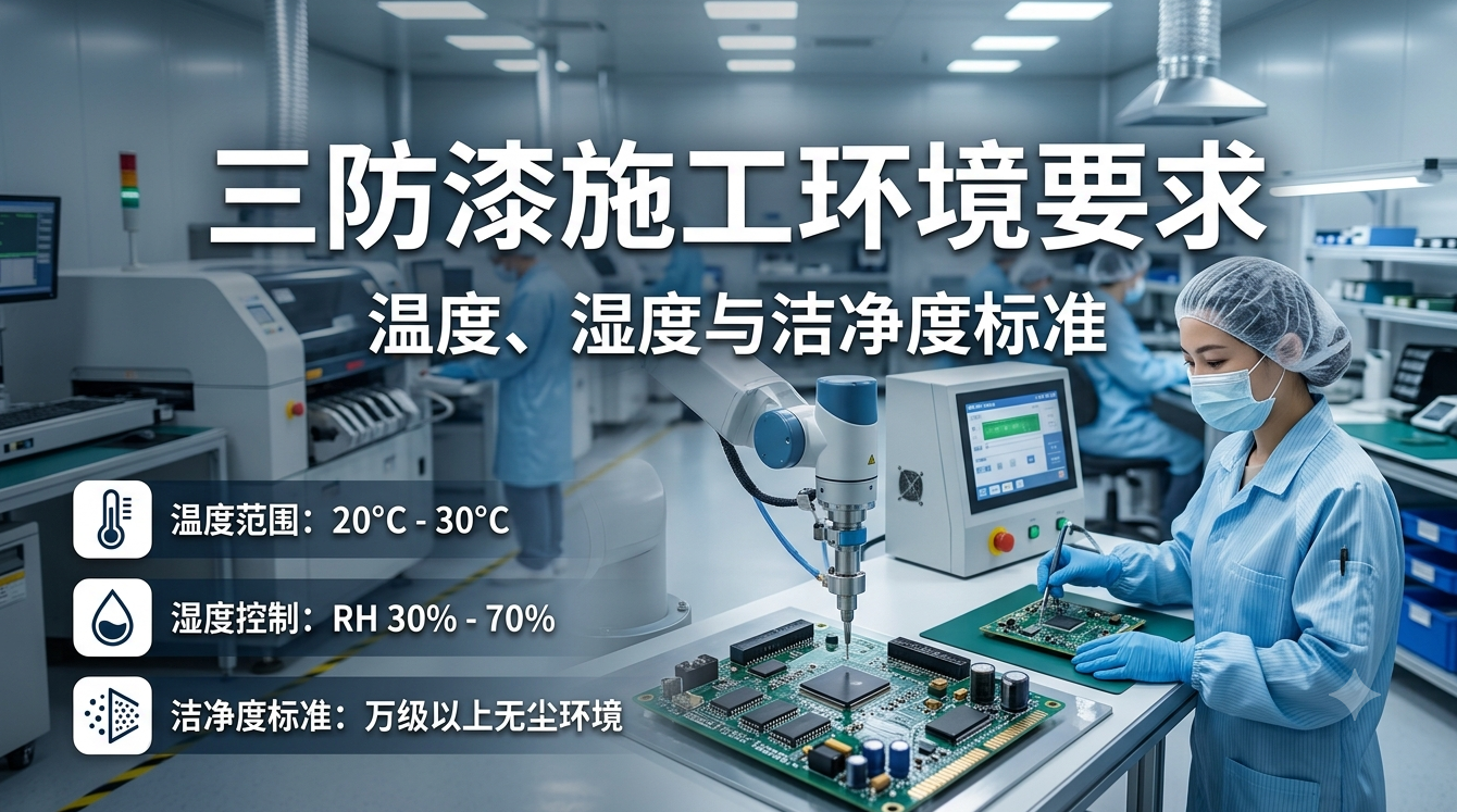三防漆施工环境要求：温度湿度洁净度标准