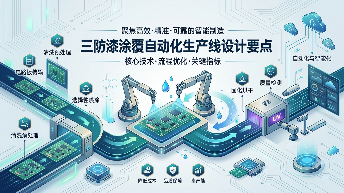 三防漆涂覆自动化生产线设计要点